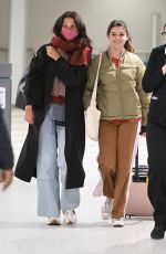 KATIE HOLMES and SURI CRUISE Arrives at Newark Airport in New Jersey 12/27/2022