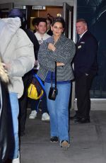 KATIE HOLMES Leaves Jingle Ball in New York 12/09/2022