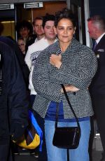 KATIE HOLMES Leaves Jingle Ball in New York 12/09/2022