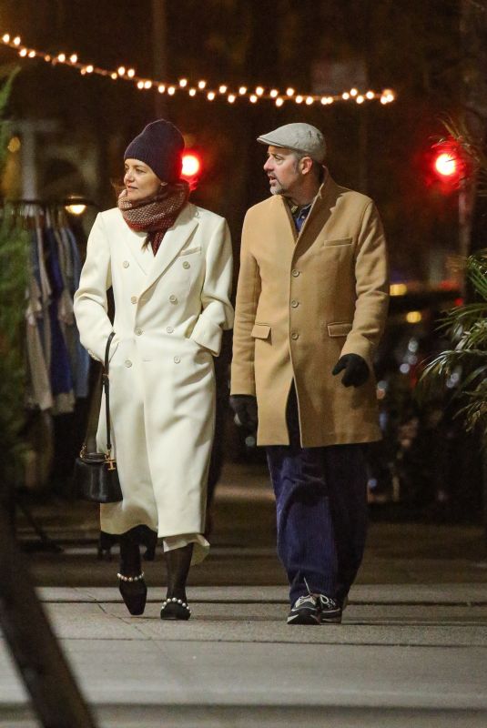KATIE HOLMES Out for Dinner with a Friend in New York 12/14/2022