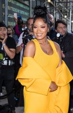 KEKE PALMER Arrives at Michael Kors Collection Spring/Summer 2023 Fashion Show at New York Fashion Week 12/03/2022