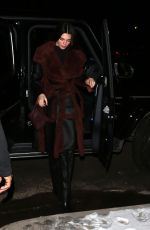 KENDALL JENNER Out for Dinner at Matsuhisa Sushi Restaurant in Aspen 12/12/2022