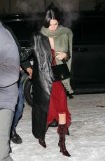 KENDALL JENNER Out for Dinner with Friends in Aspen 12/29/2022