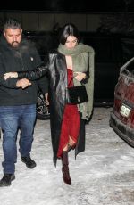 KENDALL JENNER Out for Dinner with Friends in Aspen 12/29/2022