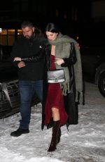 KENDALL JENNER Out for Dinner with Friends in Aspen 12/29/2022