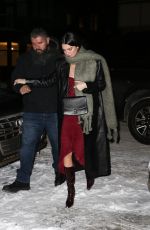 KENDALL JENNER Out for Dinner with Friends in Aspen 12/29/2022