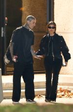 KIM, KHLOE and KOURTNEY KARDASHIAN and KRIS JENNER Arrives at Travis Barker