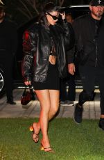 KYLIE JENNER Arrives at a Private Party in Miami 12/02/2022