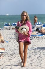 LADY VICTORIA HERVEY in Bikini at a Beach in Miami 12/03/2022