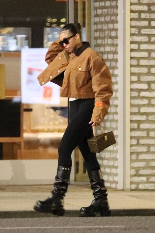 LAORI HARVEY Out for Sushi in Beverly Hills 12/07/2022