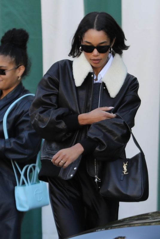 LAURA HARRIER Out for Dinner at San Vicente Bungalows in West Hollywood 12/12/2022