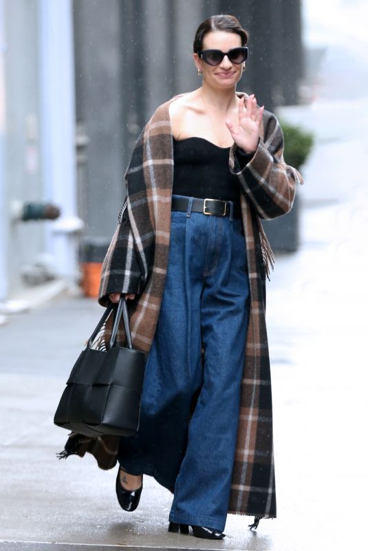 LEA MICHELE Out and About in New York 12/07/2022