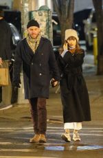 LILY COLLINS and Charlie McDowell Out for Dinner in New York 12/14/2022