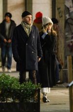 LILY COLLINS and Charlie McDowell Out for Dinner in New York 12/14/2022