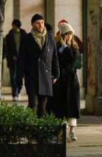 LILY COLLINS and Charlie McDowell Out for Dinner in New York 12/14/2022