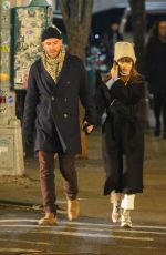 LILY COLLINS and Charlie McDowell Out for Dinner in New York 12/14/2022