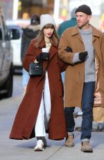 LILY COLLINS and Charlie Mcdowell Out Shopping in New York 12/12/2022