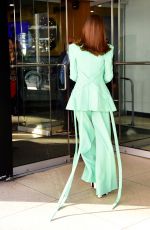 LILY COLLINS Arrives at Drew Barrymore Show in New York 12/14/2022