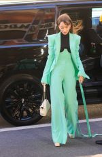 LILY COLLINS Arrives at Drew Barrymore Show in New York 12/14/2022