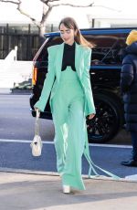 LILY COLLINS Arrives at Drew Barrymore Show in New York 12/14/2022