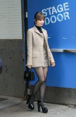 LILY COLLINS Arrives at Good Morning America in New York 12/12/2022