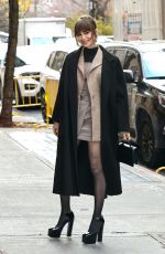 LILY COLLINS Arrives at The View in New York 12/12/2022