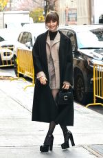LILY COLLINS Arrives at The View in New York 12/12/2022