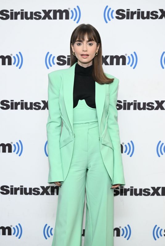 LILY COLLINS at Siriusxm Town Hall with Cast of Emily in Paris in New York 12/14/2022