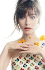 LILY COLLINS for Harper