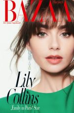 LILY COLLINS for Harper