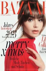 LILY COLLINS for Harper