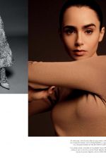 LILY COLLINS in Harper