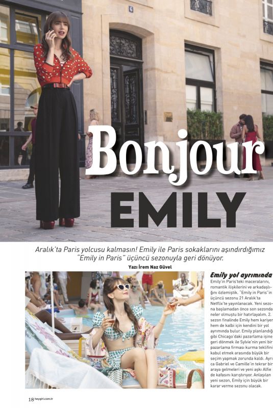 LILY COLLINS in Hey Girl Magazine, December 2022