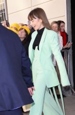 LILY COLLINS Leaves Drew Barrymore Show in New York 12/14/2022