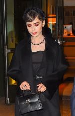 LILY COLLINS Leaves Her Hotel in New York 12/12/2022