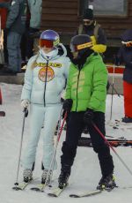LINDSEY VONN and Diego Osorio at Baqueira Beret Ski Resort 12/27/2022