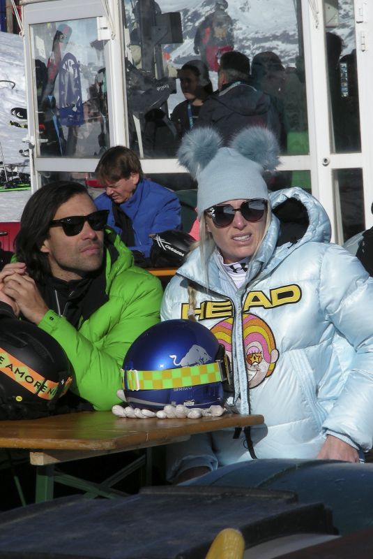 LINDSEY VONN and Diego Osorio at Baqueira Beret Ski Resort 12/27/2022