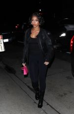 LORI HARVEY Arrives at Giorgio Baldi in Santa Monica 12/14/2022