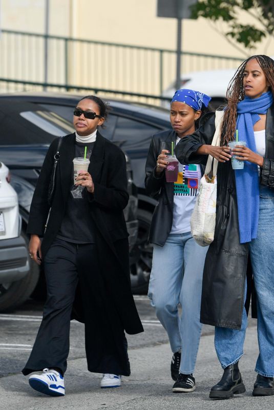 MALI OBAMA Out with Friend at Earth Bar in Los Angeles 12/10/2022