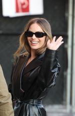 MARGOT ROBBIE Arrives at Jimmy Kimmel Live 12/14/2022