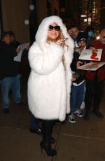 MARIAH CAREY Heading to Madison Square Garden for Her Christmas Concert in New York 12/16/2022