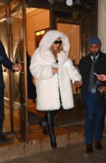 MARIAH CAREY Heading to Madison Square Garden for Her Christmas Concert in New York 12/16/2022