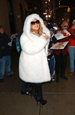 MARIAH CAREY Heading to Madison Square Garden for Her Christmas Concert in New York 12/16/2022