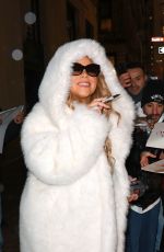 MARIAH CAREY Heading to Madison Square Garden for Her Christmas Concert in New York 12/16/2022