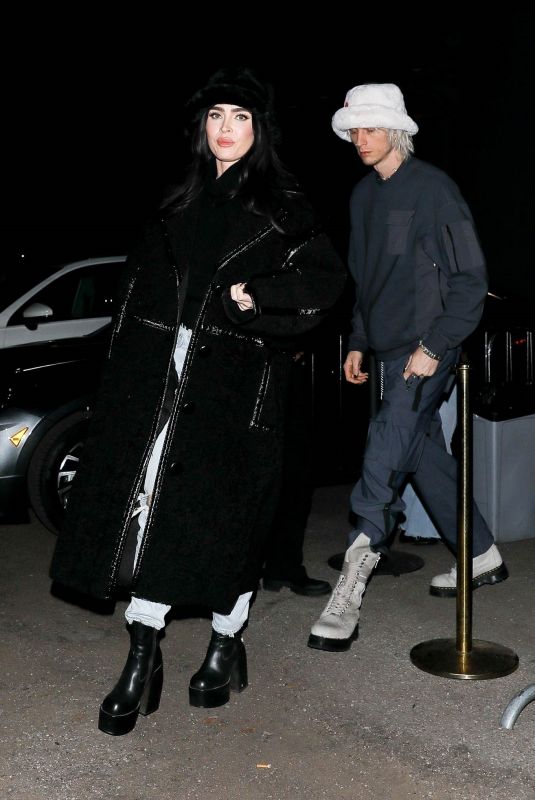 MEGAN FOX and Machine Gun Kelly Arrives at Dave Chappelle’s Comedy Show at Peppermint Club in Los Angeles 12/18/2022