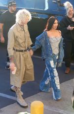 MEGAN FOX and MGK Arrives at Jimmy Kimmel Live in Hollywood 12/07/2022