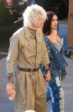 MEGAN FOX and MGK Arrives at Jimmy Kimmel Live in Hollywood 12/07/2022