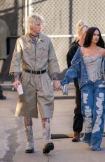 MEGAN FOX and MGK Arrives at Jimmy Kimmel Live in Hollywood 12/07/2022