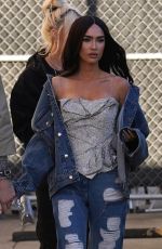 MEGAN FOX and MGK Arrives at Jimmy Kimmel Live in Hollywood 12/07/2022