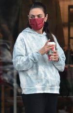 MILA KUNIS Out for Coffee at Starbucks in Beverly Hills 11/29/2022
